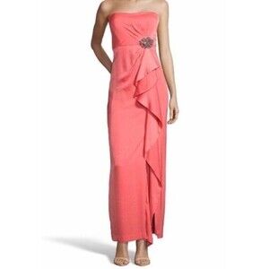 BCBG Max Azria 'ILA' Coral Evening Gown 2